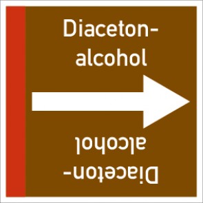 Rohrleitungskennzeichnung viereckig Diacetonalcohol · ALU-SCHILD