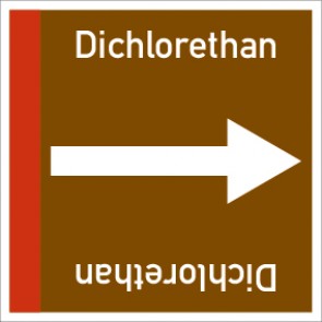 Rohrleitungskennzeichnung viereckig Dichlorethan · ALU-SCHILD