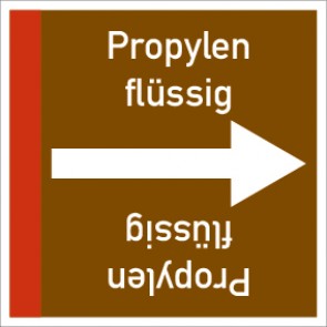 Rohrleitungskennzeichnung viereckig Propylen flüssig · MAGNETSCHILD