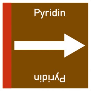 Schild Rohrleitungskennzeichnung viereckig Pyridin · selbstklebend