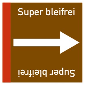 Rohrleitungskennzeichnung viereckig Super bleifrei · ALU-SCHILD