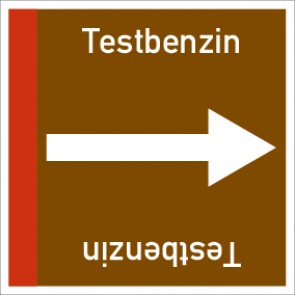 Rohrleitungskennzeichnung viereckig Testbenzin · MAGNETSCHILD