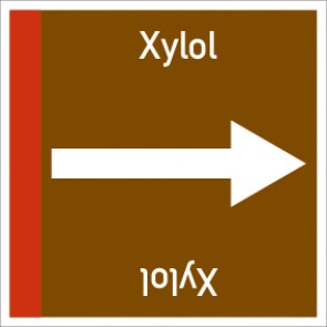 Rohrleitungskennzeichnung viereckig Xylol · Aufkleber