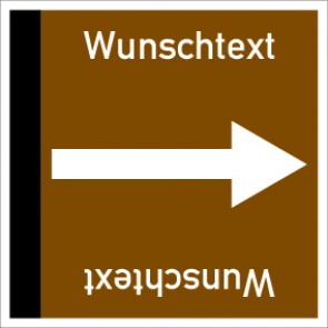 Rohrleitungskennzeichnung viereckig Wunschtext · Aufkleber