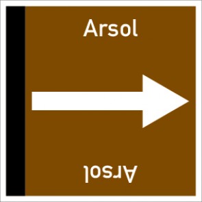 Rohrleitungskennzeichnung viereckig Arsol · ALU-SCHILD