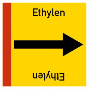 Rohrleitungskennzeichnung viereckig Ethylen · Aufkleber