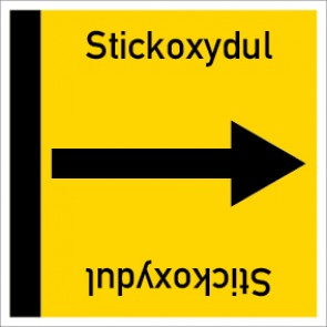 Rohrleitungskennzeichnung viereckig Stickoxydul · Aufkleber