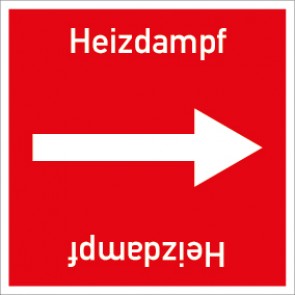 Rohrleitungskennzeichnung viereckig Heizdampf · MAGNETSCHILD