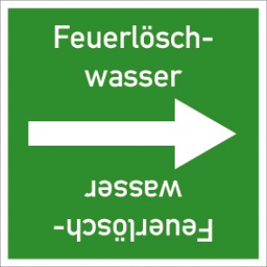 Rohrleitungskennzeichnung viereckig Feuerlöschwasser · MAGNETSCHILD