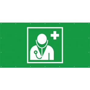 Rettungszeichen Banner · Plane Arzt, Ärztliche Hilfe