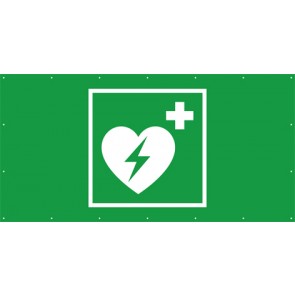 Rettungszeichen Banner · Plane Defibrillator