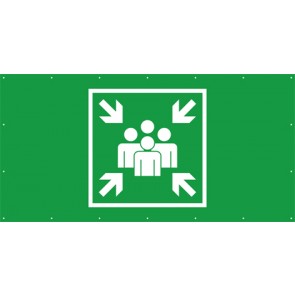 Rettungszeichen Banner · Plane Sammelplatz, Sammelstelle