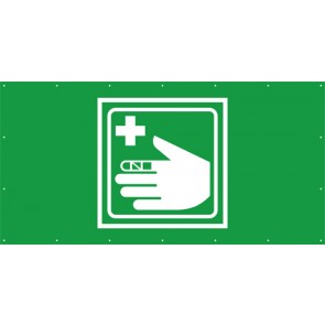 Rettungszeichen Banner · Plane Erste Hilfe, Verbandssachen