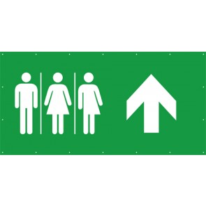 Rettungszeichen Banner · Plane WC Mann | Frau | Transgender geradeaus