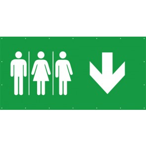 Rettungszeichen Banner · Plane WC Mann | Frau | Transgender hier
