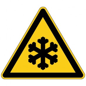 Warnschild Warnung vor niedriger Temperatur - Frost · selbstklebend