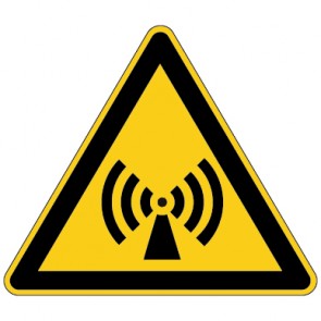 Warnschild Warnung vor nicht ionisierender Strahlung · selbstklebend