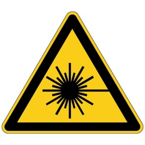 Aufkleber Warnung vor Laserstrahlen | stark haftend