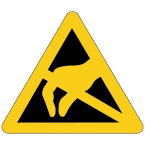 Warnschild Warnung vor elektrostatisch gefährdete Bauelemente ESD