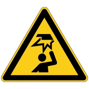 Warnschild Warnung vor Hindernissen im Kopfbereich