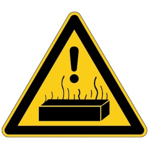 Warnschild Warnung vor heißer Oberfläche · selbstklebend