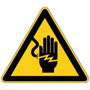 Warnschild Warnung vor Stromschlaggefahr · selbstklebend