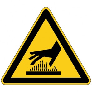 Warnschild Warnung vor heißer Oberfläche