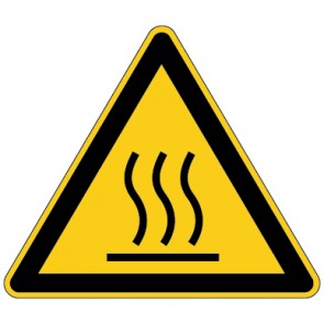 Warnschild Warnung vor heißer Oberfläche