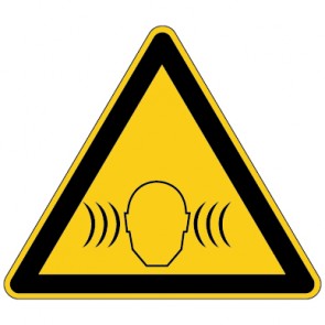 Warnschild Warnung vor lauter Umgebung - hohem Schalldruckpegel · selbstklebend