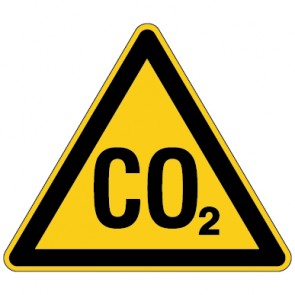 Warnschild Warnung vor CO2 - Erstickungsgefahr · selbstklebend