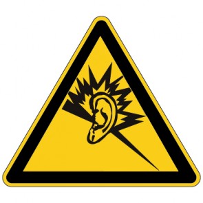 Warnschild Warnung vor Gehörschäden · selbstklebend