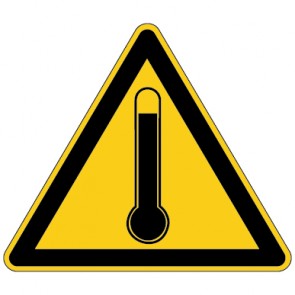 Warnschild Warnung vor hohen Temperaturen · selbstklebend