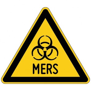 Aufkleber Warnung vor MERS