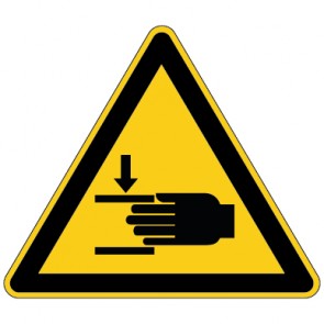 Warnschild Warnung vor Handverletzungen - neu · selbstklebend