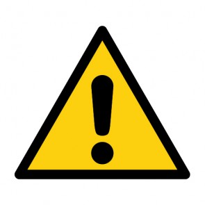 Fußbodenaufkleber Warnzeichen Allgemeines Warnzeichen · ISO 7010 W001