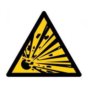 Aufkleber Warnzeichen Warnung vor explosionsgefährlichen Stoffen · ISO 7010 W002 | stark haftend