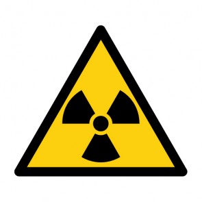 Schild Warnzeichen Warnung vor radioaktiven Stoffen oder ionisierenden Strahlen · ISO 7010 W003 · selbstklebend