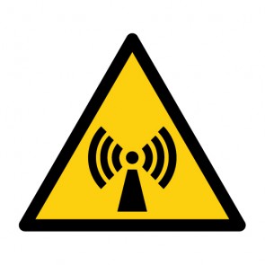 Schild Warnzeichen Warnung vor nicht ionisierender Strahlung · ISO 7010 W005 · selbstklebend