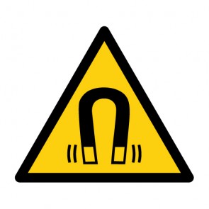 Schild Warnzeichen Warnung vor magnetischem Feld · ISO 7010 W006 · selbstklebend