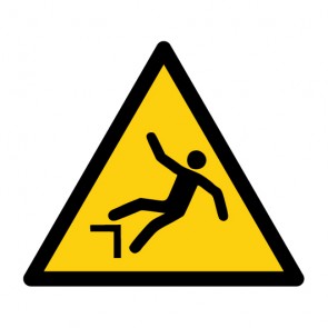 Fußbodenaufkleber Warnzeichen Warnung vor Absturzgefahr · ISO 7010 W008
