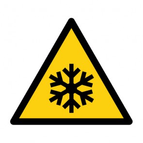 Schild Warnzeichen Warnung vor niedriger Temperatur · Kälte · ISO 7010 W010