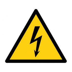 Schild Warnzeichen Warnung vor elektrischer Spannung · ISO 7010 W012 · selbstklebend