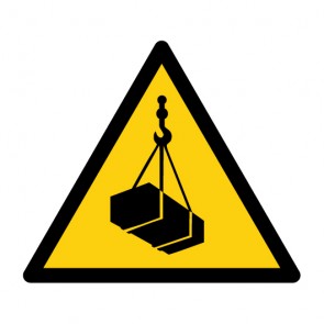 Schild Warnzeichen Warnung vor schwebender Last · ISO 7010 W015 · selbstklebend
