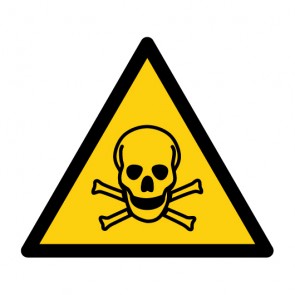 Schild Warnzeichen Warnung vor giftigen Stoffen · ISO 7010 W016 · selbstklebend