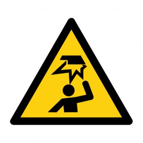 Schild Warnzeichen Warnung vor Hindernissen im Kopfbereich · ISO 7010 W020