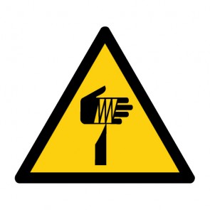 Aufkleber Warnzeichen Warnung vor spitzem Gegenstand · ISO 7010 W022 | stark haftend