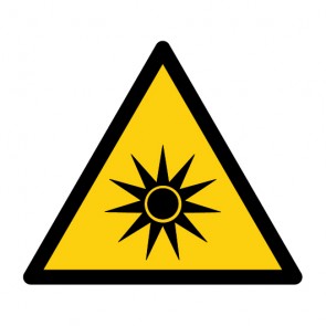 Schild Warnzeichen Warnung vor optischer Strahlung · ISO 7010 W027