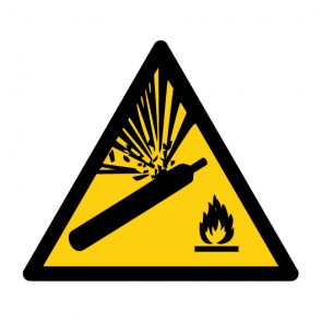 Aufkleber Warnzeichen Warnung vor Gasflaschen · ISO 7010 W029 | stark haftend