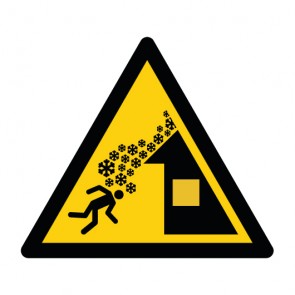 Schild Warnzeichen Warnung vor Dachlawine · ISO 7010 W040
