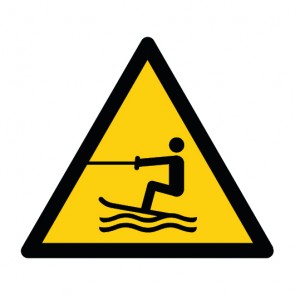 Schild Warnzeichen Warnung vor Wasserski-Bereich · ISO 7010 W045